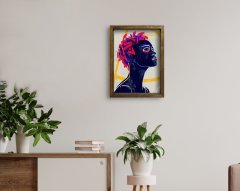 BK Home Doğal Masif Ahşap Çerçeveli Tablo-25