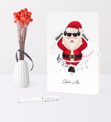 Kişiye Özel Yılbaşı Noel Baba Temalı Beyaz Defter Kalem Seti - 1