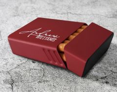 BK Gift Kişiye Özel İsimli Kırmızı Metal Sigara Tabakası-2, Arkadaşa Hediye, Babaya Hediye, Metal Sigara Kutusu