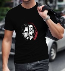 La Casa De Papel Siyah Erkek T-Shirt-30