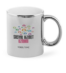 Kişiye Özel Mesleki Sosyal Hizmet Uzmanı Krom Kupa Bardak - 1
