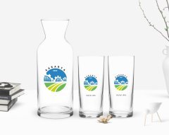 Kişiye Özel Renkli Baskılı Sakarya Tasarımlı Turistik İkili Rakı Bardağı ve Karaf Hediye Seti-1