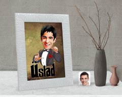 Kişiye Özel Üstad Karikatürlü Dekoratif Çerçeve-2