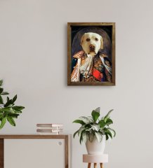 Evcil Dostlara Özel Portre Doğal Masif Ahşap Çerçeveli Tablo 30x40cm-3