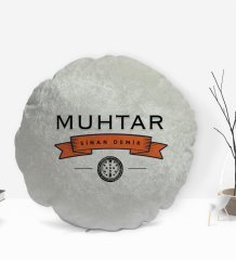 Kişiye Özel İsimli Muhtar Tasarımlı Dekoratif Kırlent Yastık-2