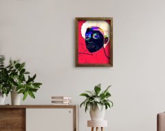 BK Home Doğal Masif Ahşap Çerçeveli Tablo-23