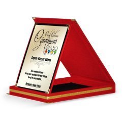 Kişiye Özel Çocuk Gelişimi Öğretmeni Kırmızı Plaket - 1