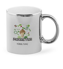 Kişiye Özel Mesleki Sekreter Krom Kupa Bardak - 1