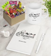 Kişiye Özel Odyometrist Nostaljik Lezzetler Defter Kalem Kupa Hediye Seti