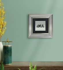 BK Gift Maşallah Tasarımlı Dekoratif Aynalı Gümüş Duvar Çerçevesi-3