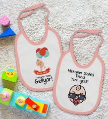 BK Kids Kişiye Özel Mekanın Sahibi Tasarımlı 2’li Pembe Mama Önlüğü-1