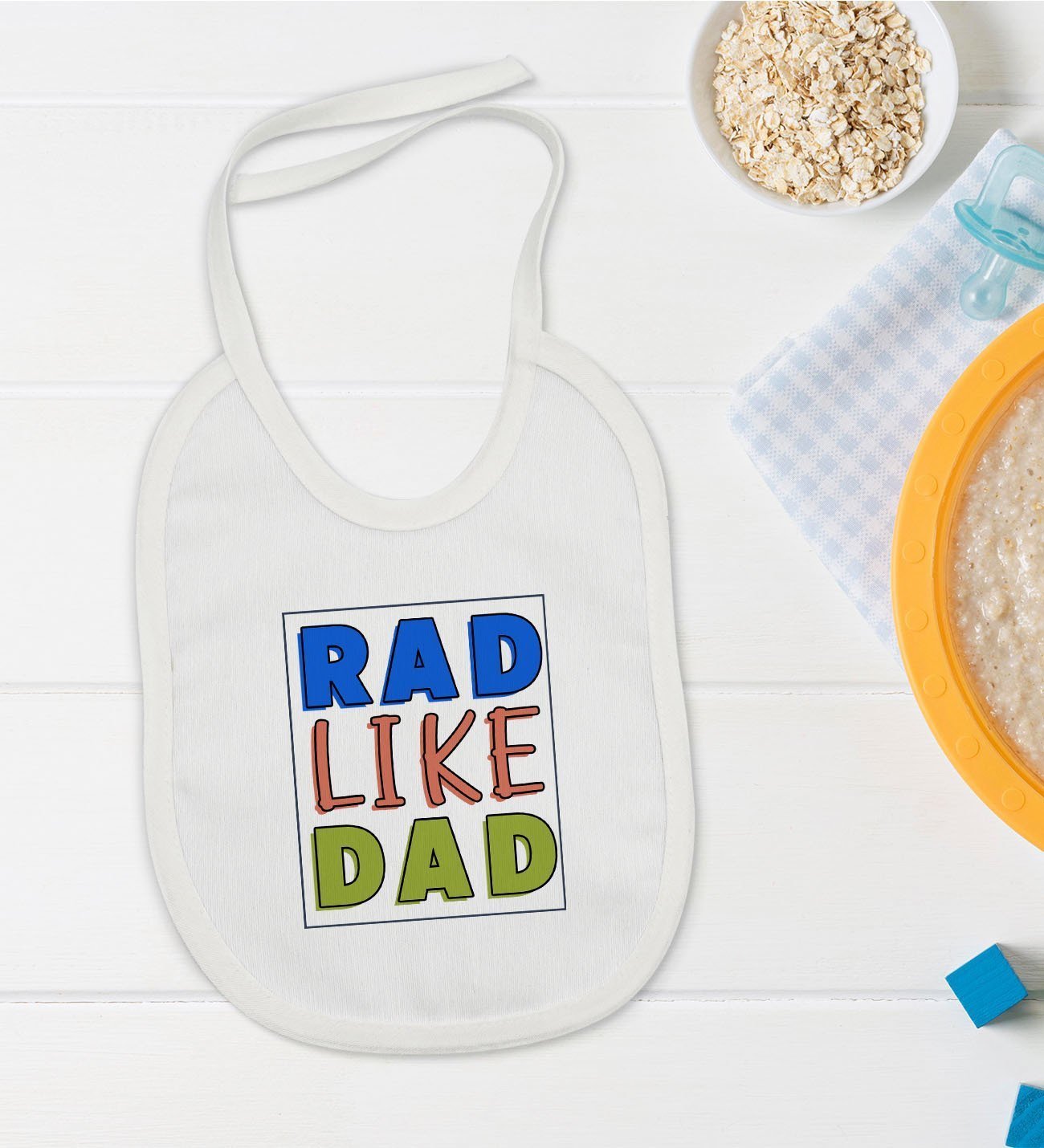 BK Kids Rad Like Dad Tasarımlı Bebek Mama Önlüğü - Model 1