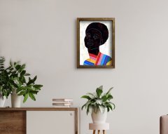 BK Home Doğal Masif Ahşap Çerçeveli Tablo-22