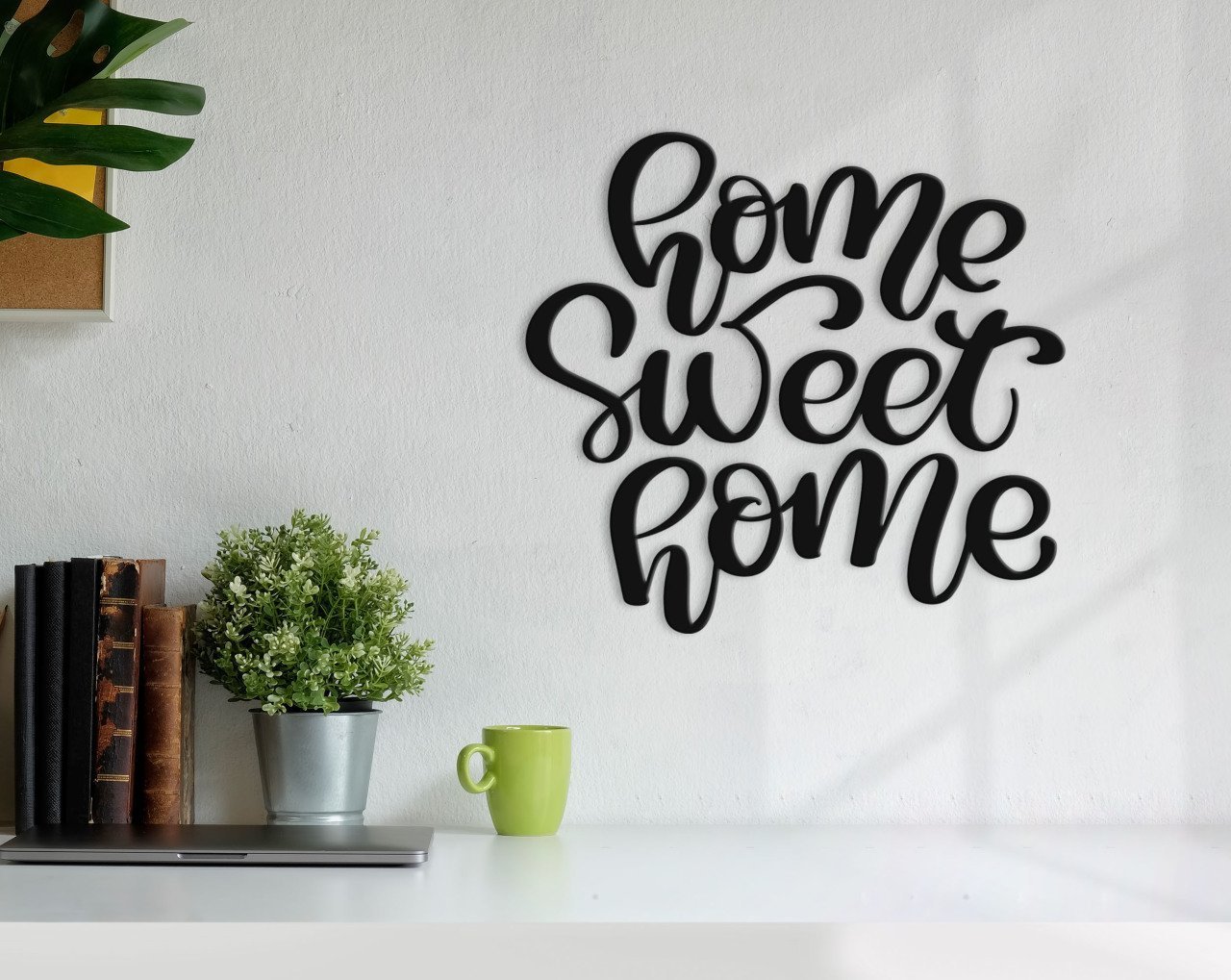 BK Home Evim Güzel Evim Ahşap Duvar Yazısı-1