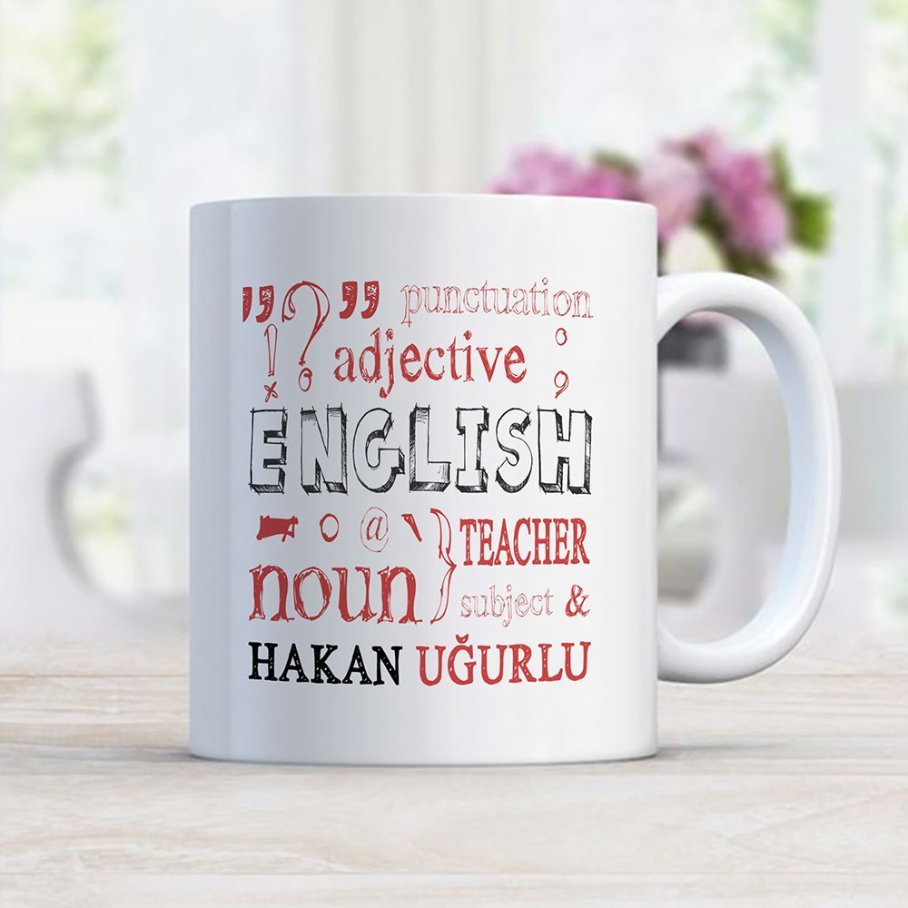 Kişiye Özel Mesleki İngilizce Öğretmeni Beyaz Kupa Bardak - 6