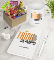 Kişiye Özel Makine Mühendisi Nostaljik Lezzetler Defter Kalem Kupa Hediye Seti-2