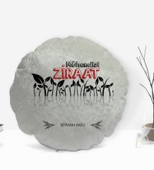 Kişiye Özel İsimli Ziraat Mühendisi Tasarımlı Dekoratif Kırlent Yastık-1