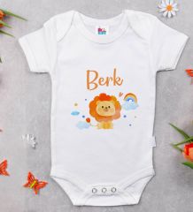 BK Kids Kişiye Özel İsimli 5 Parça Beyaz Bebek Body Zıbın Yastık Hediye Seti, Yeni Doğan Bebek Giyim Hediyesi-7