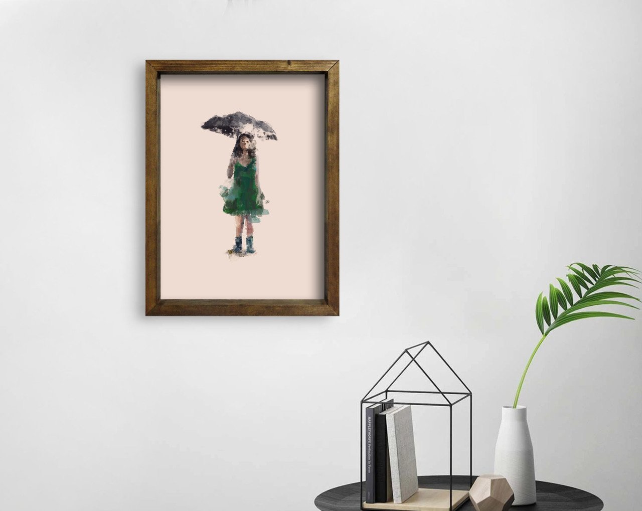 BK Home Doğal Masif Ahşap Çerçeveli Tablo-21