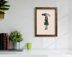 BK Home Doğal Masif Ahşap Çerçeveli Tablo-21