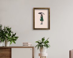 BK Home Doğal Masif Ahşap Çerçeveli Tablo-21