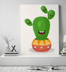 BK Gift Kaktüs Tasarımlı Kanvas Tablo 50x70cm-16