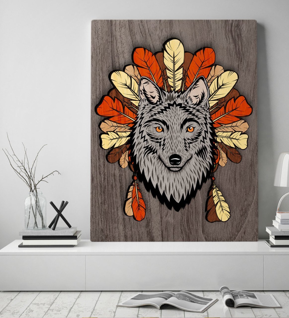 BK Home Kurt Tasarımlı Kanvas Tablo 50x70cm-1