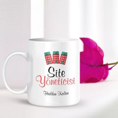 Kişiye Özel Mesleki Site Yöneticisi Beyaz Kupa Bardak - 001