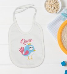 BK Kids Queen Tasarımlı Bebek Mama Önlüğü - Model 1