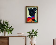 BK Home Doğal Masif Ahşap Çerçeveli Tablo-20