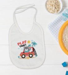 BK Kids Play Time Tasarımlı Bebek Mama Önlüğü - Model 1