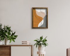 BK Home Doğal Masif Ahşap Çerçeveli Tablo-19