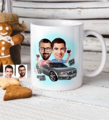 Kişiye Özel Kankalar Karikatür Beyaz Kupa Bardak