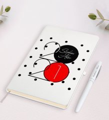 Kişiye Özel Yılbaşı 2023 Temalı Beyaz Defter Kalem Seti
