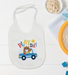 BK Kids Play Day Tasarımlı Bebek Mama Önlüğü - Model 1