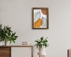 BK Home Doğal Masif Ahşap Çerçeveli Tablo-18
