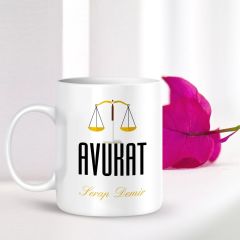 Kişiye Özel Mesleki Avukat Beyaz Kupa Bardak - 001