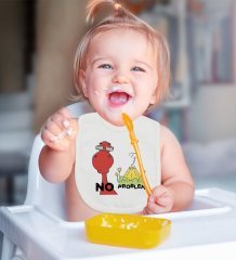 BK Kids No Problem Tasarımlı Bebek Mama Önlüğü - Model 1