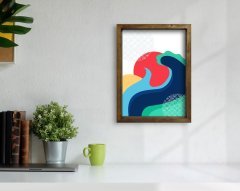 BK Home Doğal Masif Ahşap Çerçeveli Tablo-17