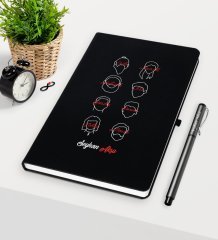 Kişiye Özel La Casa De Papel Siyah Defter Kalem Seti - 15