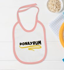 BK Kids Donayrum Tasarımlı Pembe Bebek Body Zıbın ve Mama Önlüğü Hediye Seti-1