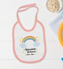 BK Kids Kişiye Özel Annesinin Bir Tanesi Tasarımlı Pembe Bebek Body Zıbın ve Mama Önlüğü Hediye Seti