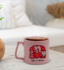 BK Gift Kişiye Özel Sevgili İsimli Pastel Pembe Middle Kupa Bardak, Arkadaşa Hediye, Ev Hediyesi, Doğum Günü Hediyesi, Ofis Hediyesi-2