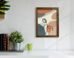 BK Home Doğal Masif Ahşap Çerçeveli Tablo-16