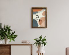 BK Home Doğal Masif Ahşap Çerçeveli Tablo-16