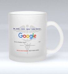 Kişiye Özel Google En İyi Doktor Cam Kupa Bardak - 1