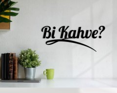 BK Home Bi Kahve Ahşap Duvar Yazısı-5