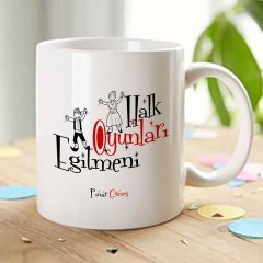 Kişiye Özel Mesleki Halk Oyunları Eğitmeni Beyaz Kupa Bardak - 1