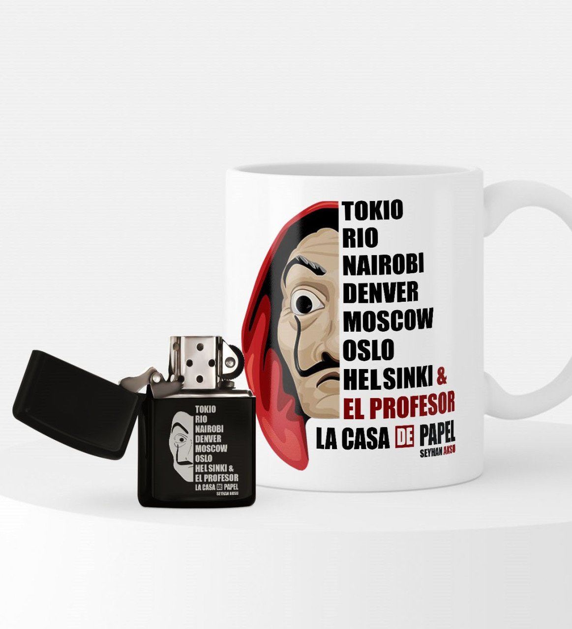 Kişiye Özel La Casa De Papel Çakmak ve Kupa Seti - 3