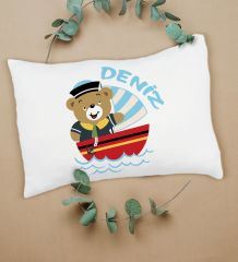 BK Kids Kişiye Özel İsimli 5 Parça Beyaz Bebek Body Zıbın Yastık Hediye Seti, Yeni Doğan Bebek Giyim Hediyesi-1